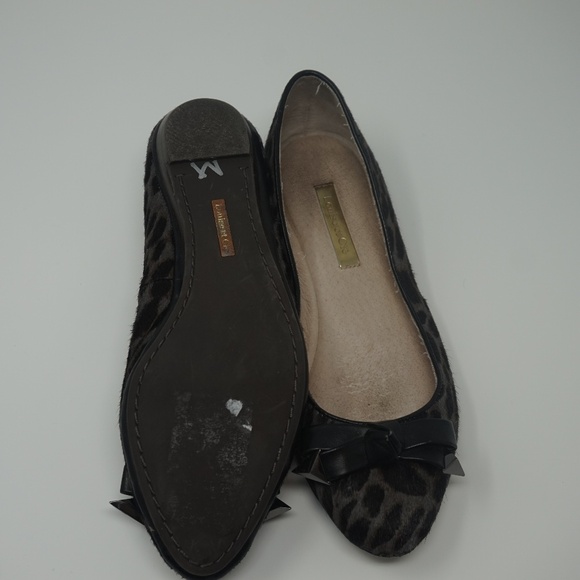 Anthropologie Louise et Cie Mohair Black Leopard Print Ballet Flats - Picture 4 of 4